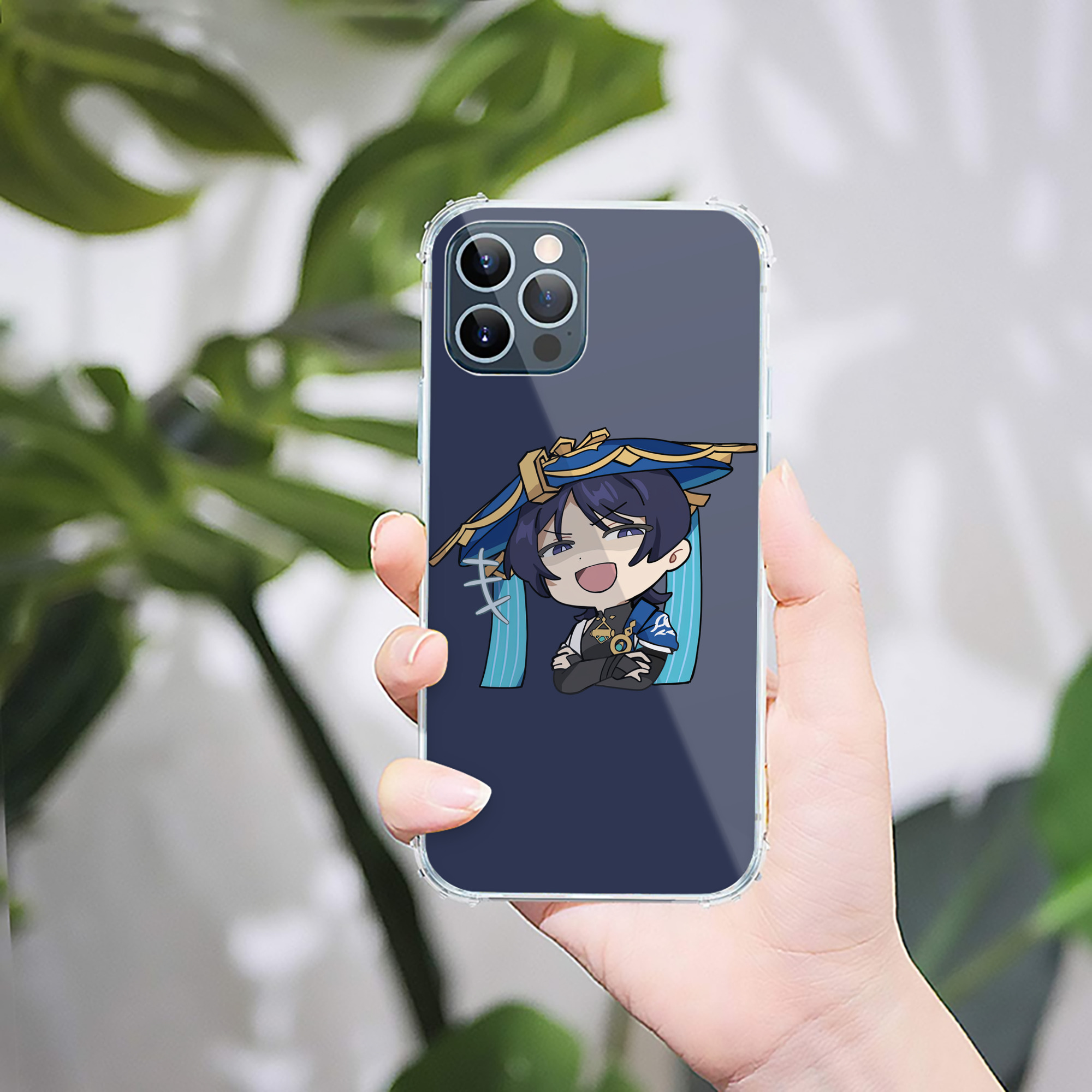 げんし神 さんペい genshin Sanpei 【iPhone 12シリーズ対応】透明スマホケース（クリアソフトケース）